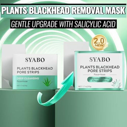 SYABO 2.0 Nose Pore Strips – Blackhead Remover Mask with Salicylic Acid, 100 PCS Deep Cleansing Peel Off Strips for Face (1.7 Ounce) Avelisse