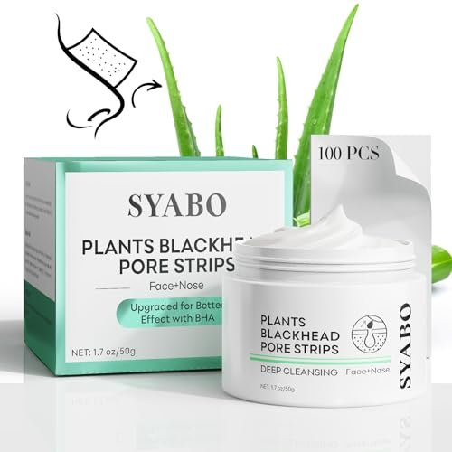 SYABO 2.0 Nose Pore Strips – Blackhead Remover Mask with Salicylic Acid, 100 PCS Deep Cleansing Peel Off Strips for Face (1.7 Ounce) Avelisse