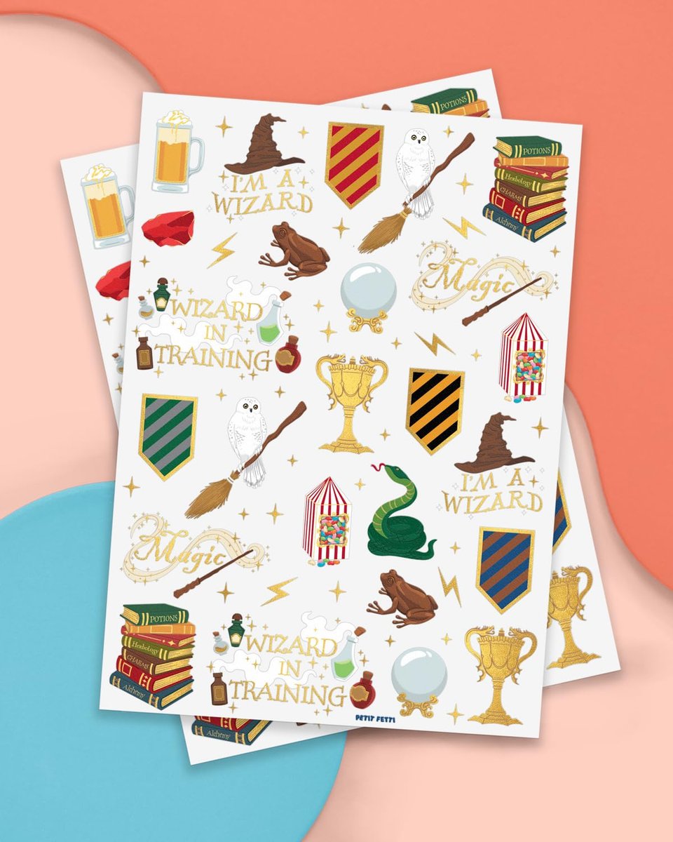 xo, Fetti Wizard Party Temporary Tattoos - 60 Gold Foil Styles | Magical Birthday Decorations, Magic Baby Shower Supplies, Wizardry Theme Favor, Kids Party Accessory - görsel 4