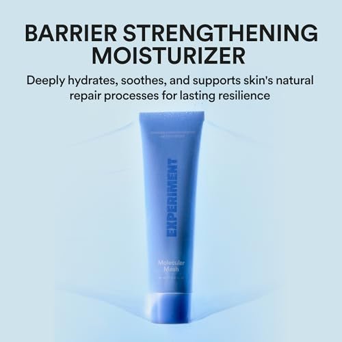 Experiment Molecular Mesh Barrier Repair Face Moisturizer - Soothing Lightweight Face Cream for Strength, Redness, & Irritation - Ectoin, Phytosphingosine, Centella 2 FL OZ - Vegan for Sensitive Skin Avelisse