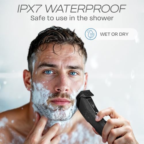 HUMMINGBIRD MK14 BeardMaster – Precision Beard Trimmer with Adjustable 20 Length Settings, Stainless Steel T-Blade, Cordless USB-C, Waterproof, LED Display, Travel Case Avelisse