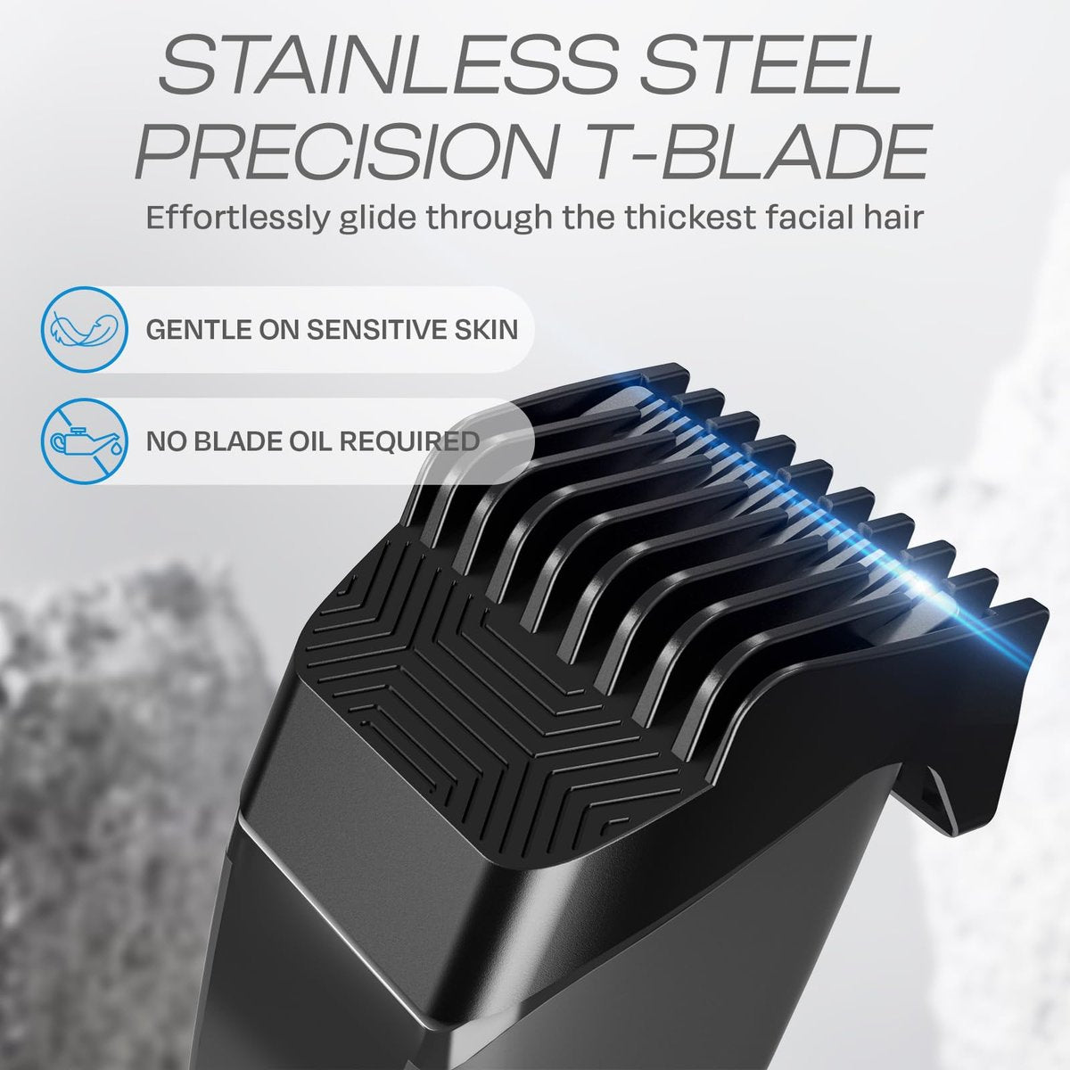 HUMMINGBIRD MK14 BeardMaster – Precision Beard Trimmer with Adjustable 20 Length Settings, Stainless Steel T-Blade, Cordless USB-C, Waterproof, LED Display, Travel Case Avelisse