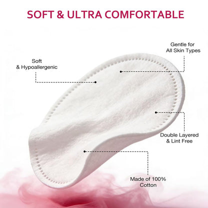 600 PCS Cotton Rounds – 100 Count (Pack of 6) – Soft, Absorbent, 100% Pure Cotton Face Pads for Makeup Removal, Skincare, and Gentle Facial Cleansing – Lint Free Stitched Pads