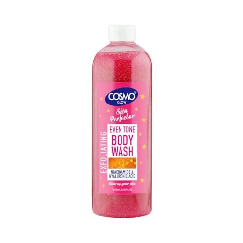 Cosmo Glow Skin Perfector Even Tone Exfoliating Body Wash - 33.8 fl oz with Niacinamide & Hyaluronic Acid - görsel 2