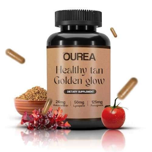 Ourea Carotenoid Golden Glow Tanning Pills – 30 Capsules | Natural Tan Supplements for Men & Women Avelisse
