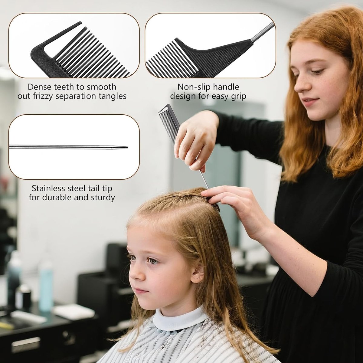 SWEET VIEW Hair Wax Stick & Boar Bristle Slick Back Hair Brush – Tame Flyaways, Frizz, Sleek Ponytails & Buns for Women - görsel 15