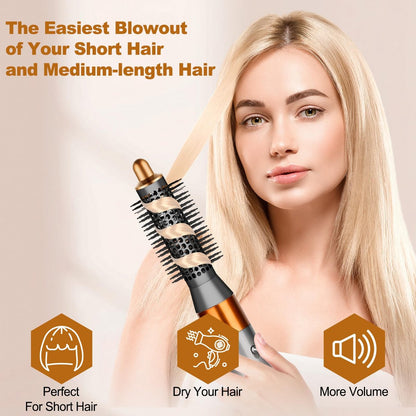 YTCHYYSK Small Round Volumizing Brush Attachment for Dyson Airwrap HS01 HS05 HS08 - 20mm Tiny Round Brush for Short Hair, Bangs, Defined Bouncy Curls (Gold) Avelisse