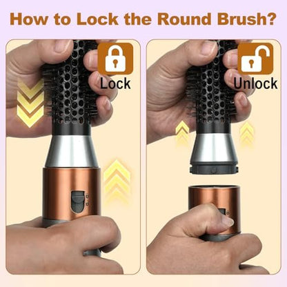 YTCHYYSK Small Round Volumizing Brush Attachment for Dyson Airwrap HS01 HS05 HS08 - 20mm Tiny Round Brush for Short Hair, Bangs, Defined Bouncy Curls (Gold) Avelisse