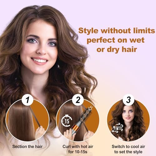 YTCHYYSK Small Round Volumizing Brush Attachment for Dyson Airwrap HS01 HS05 HS08 - 20mm Tiny Round Brush for Short Hair, Bangs, Defined Bouncy Curls (Gold) Avelisse