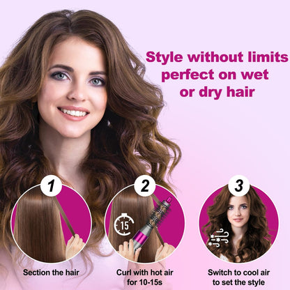 YTCHYYSK 20mm Small Round Volumizing Brush Attachment for Dyson Airwrap HS01 HS05 HS08 – Tiny Round Brush for Bangs, Short Hair, Defined Bouncy Curls (Rose) Avelisse