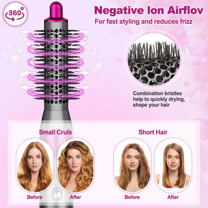 YTCHYYSK 20mm Small Round Volumizing Brush Attachment for Dyson Airwrap HS01 HS05 HS08 – Tiny Round Brush for Bangs, Short Hair, Defined Bouncy Curls (Rose) Avelisse