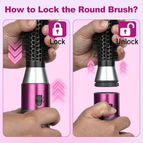 YTCHYYSK 20mm Small Round Volumizing Brush Attachment for Dyson Airwrap HS01 HS05 HS08 – Tiny Round Brush for Bangs, Short Hair, Defined Bouncy Curls (Rose) Avelisse