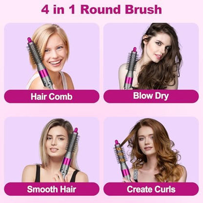 YTCHYYSK 20mm Small Round Volumizing Brush Attachment for Dyson Airwrap HS01 HS05 HS08 – Tiny Round Brush for Bangs, Short Hair, Defined Bouncy Curls (Rose) Avelisse