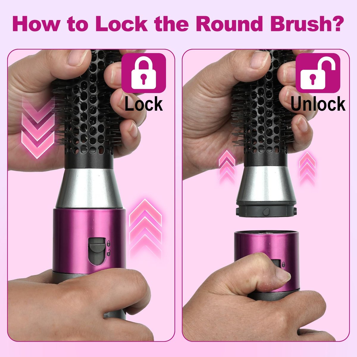 YTCHYYSK 20mm Small Round Volumizing Brush Attachment for Dyson Airwrap HS01 HS05 HS08 – Tiny Round Brush for Bangs, Short Hair, Defined Bouncy Curls (Rose) Avelisse