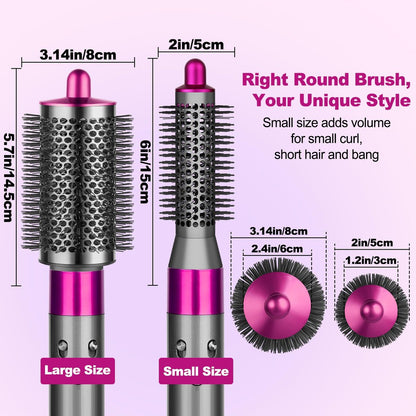 YTCHYYSK 20mm Small Round Volumizing Brush Attachment for Dyson Airwrap HS01 HS05 HS08 – Tiny Round Brush for Bangs, Short Hair, Defined Bouncy Curls (Rose) Avelisse