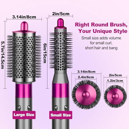 YTCHYYSK 20mm Small Round Volumizing Brush Attachment for Dyson Airwrap HS01 HS05 HS08 – Tiny Round Brush for Bangs, Short Hair, Defined Bouncy Curls (Rose) Avelisse