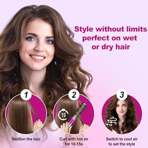 YTCHYYSK 20mm Small Round Volumizing Brush Attachment for Dyson Airwrap HS01 HS05 HS08 – Tiny Round Brush for Bangs, Short Hair, Defined Bouncy Curls (Rose) Avelisse