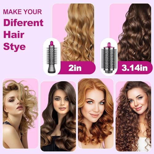 YTCHYYSK 20mm Small Round Volumizing Brush Attachment for Dyson Airwrap HS01 HS05 HS08 – Tiny Round Brush for Bangs, Short Hair, Defined Bouncy Curls (Rose) Avelisse