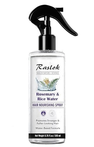 Raslok Nature+Science Rosemary & Rice Water Hair Spray – 100% Natural Extracts, Lightweight & Non-Greasy, 6.76 fl oz - görsel 8