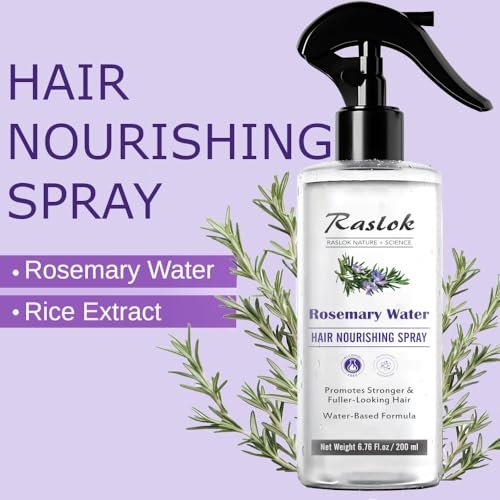 Raslok Nature+Science Rosemary Water Hair Spray | Nourishment for Fuller-Looking Hair | 100% Natural Extracts | Lightweight, Non-Greasy Formula | 6.76 fl oz (200 ml) - görsel 6