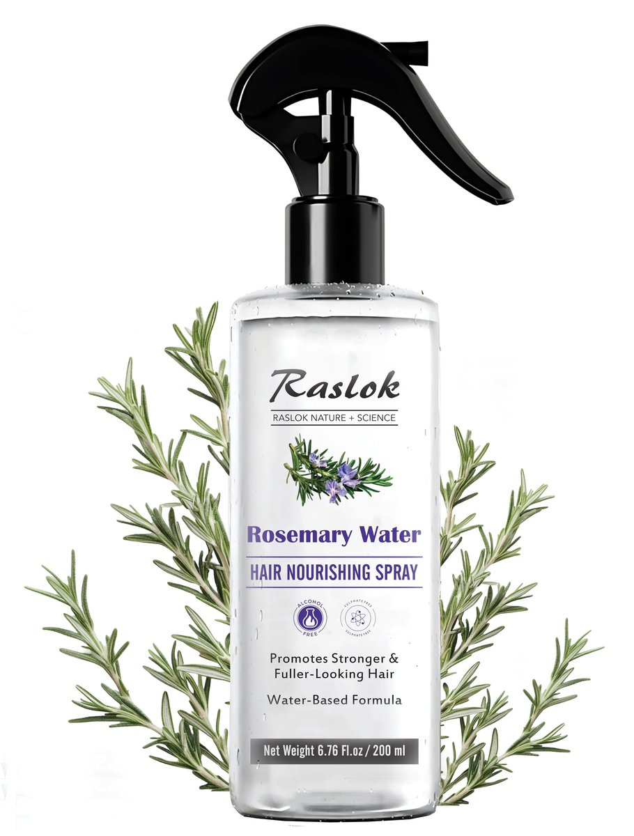 Raslok Nature+Science Rosemary Water Hair Spray | Nourishment for Fuller-Looking Hair | 100% Natural Extracts | Lightweight, Non-Greasy Formula | 6.76 fl oz (200 ml) - görsel 1