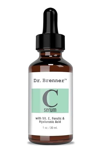 Dr. Brenner Vitamin C Serum for Face with 20% L-Ascorbic Acid, Ferulic Acid, Vitamin E, and Hyaluronic Acid – 1 Fl Oz Avelisse