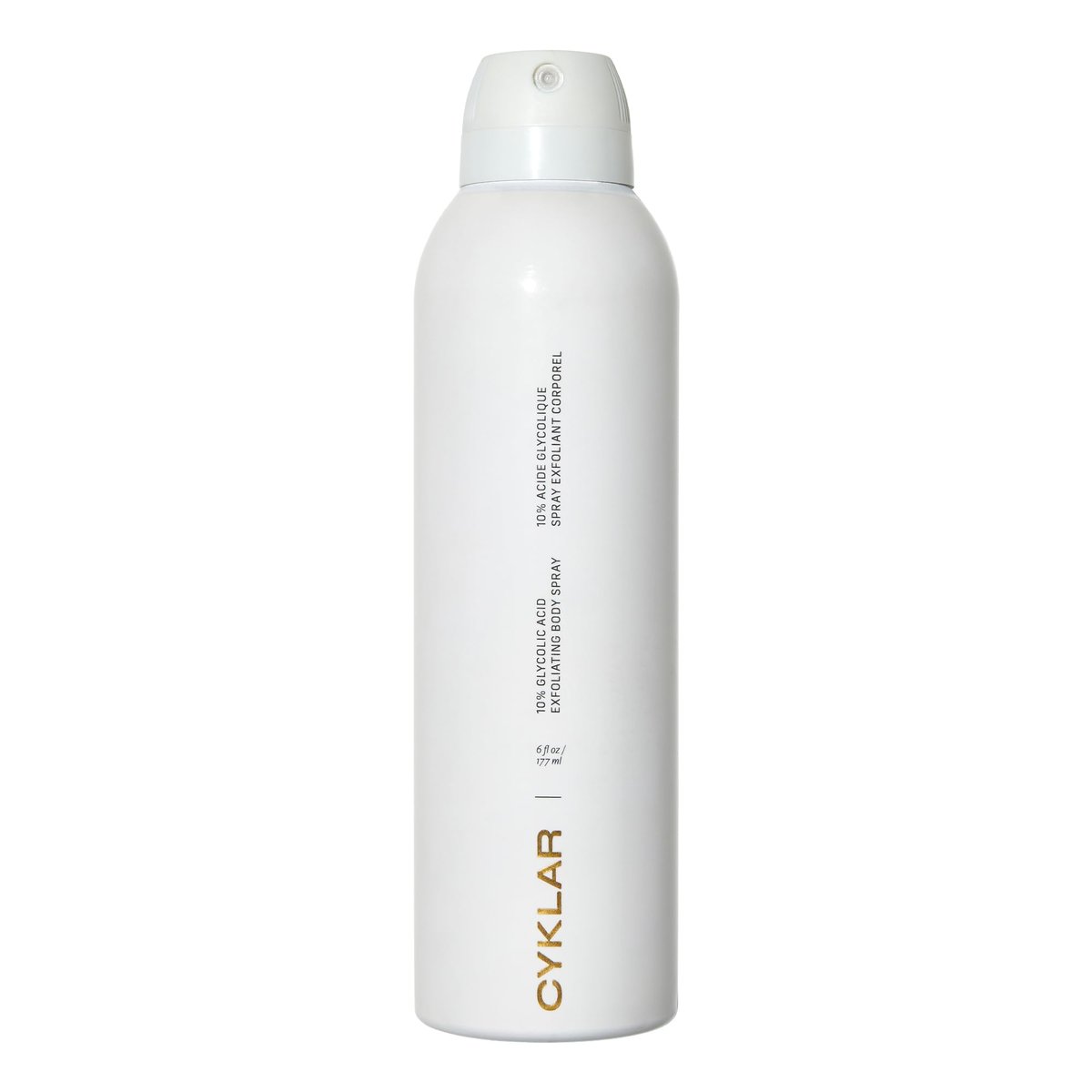 Cyklar Glycolic Acid Exfoliating Body Spray – 10% AHA Toner for Face & Body, Skin-Smoothing Spray with Peptides & Enzymes, Fragrance-Free, 6 fl oz Avelisse