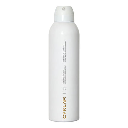 Cyklar Glycolic Acid Exfoliating Body Spray – 10% AHA Toner for Face & Body, Skin-Smoothing Spray with Peptides & Enzymes, Fragrance-Free, 6 fl oz Avelisse