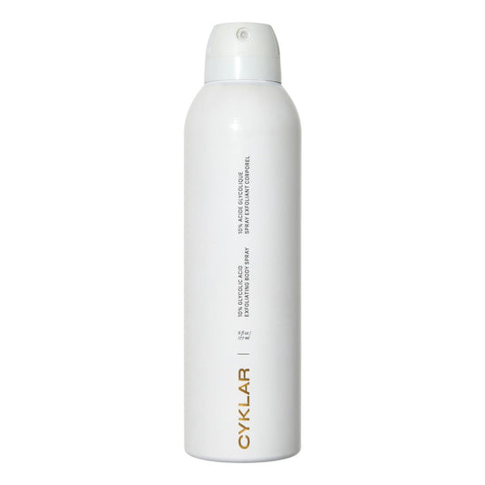 Cyklar Glycolic Acid Exfoliating Body Spray – 10% AHA Toner for Face & Body, Skin-Smoothing Spray with Peptides & Enzymes, Fragrance-Free, 6 fl oz Avelisse