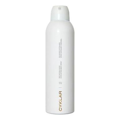 Cyklar Glycolic Acid Exfoliating Body Spray – 10% AHA Toner for Face & Body, Skin-Smoothing Spray with Peptides & Enzymes, Fragrance-Free, 6 fl oz Avelisse
