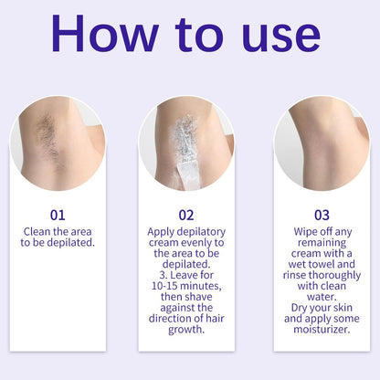 2 PCS Gentle Body Hair Removal Cream for Men & Women, 6.76 Fl Oz, Painless Flawless Depilatory Cream with Spatula Applicator, Suitable for All Skin Types & Sensitive Avelisse