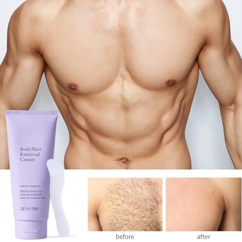 2 PCS Gentle Body Hair Removal Cream for Men & Women, 6.76 Fl Oz, Painless Flawless Depilatory Cream with Spatula Applicator, Suitable for All Skin Types & Sensitive Avelisse