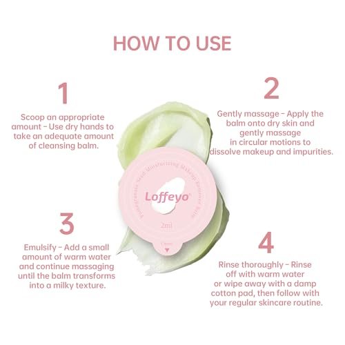 Loffeyo 30-Pack Travel Mini Cleansing Balm - Individually Wrapped Makeup Remover Pods with Pomegranate Extract, Gentle & Hydrating for All Skin Types, Leak-Proof & TSA-Friendly Avelisse