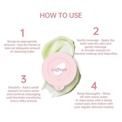 Loffeyo 30-Pack Travel Mini Cleansing Balm - Individually Wrapped Makeup Remover Pods with Pomegranate Extract, Gentle & Hydrating for All Skin Types, Leak-Proof & TSA-Friendly Avelisse