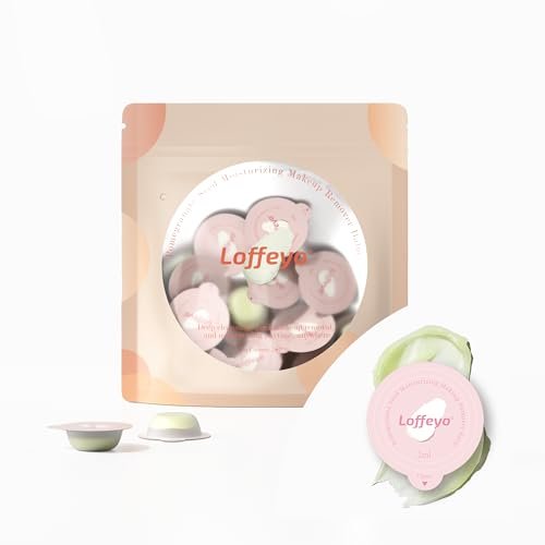 Loffeyo 30-Pack Travel Mini Cleansing Balm - Individually Wrapped Makeup Remover Pods with Pomegranate Extract, Gentle & Hydrating for All Skin Types, Leak-Proof & TSA-Friendly Avelisse