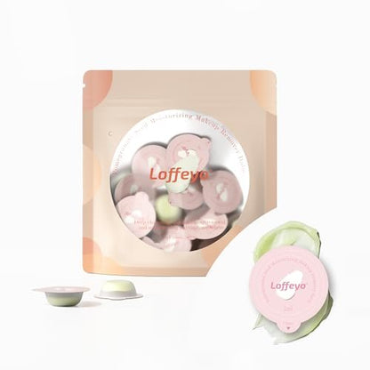 Loffeyo 30-Pack Travel Mini Cleansing Balm - Individually Wrapped Makeup Remover Pods with Pomegranate Extract, Gentle & Hydrating for All Skin Types, Leak-Proof & TSA-Friendly Avelisse