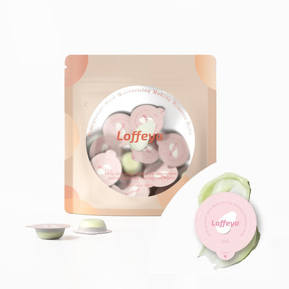 Loffeyo 30-Pack Travel Mini Cleansing Balm - Individually Wrapped Makeup Remover Pods with Pomegranate Extract, Gentle & Hydrating for All Skin Types, Leak-Proof & TSA-Friendly Avelisse