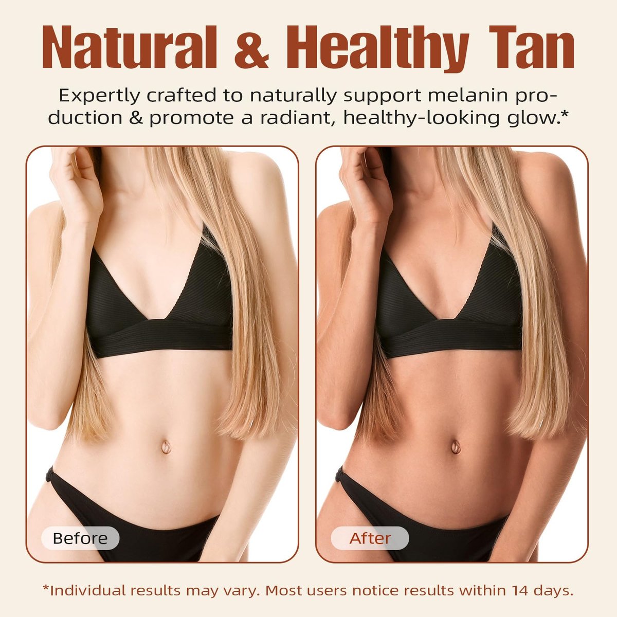 Oral Drinkable Sunless Tanning Drops for Natural Glow | Safe & Long-Lasting Enhancer for All Skin Types Avelisse
