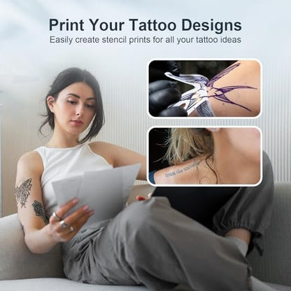NULLTONEX Portable Wireless Bluetooth Thermal Tattoo Stencil Printer – 8.5x11 Letter, A4, A5 Sizes for Smartphone, PC & Laptop Avelisse