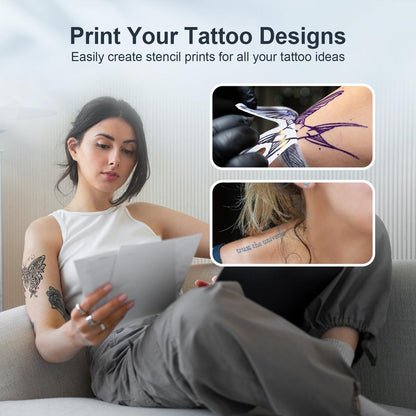 NULLTONEX Portable Wireless Bluetooth Thermal Tattoo Stencil Printer – 8.5x11 Letter, A4, A5 Sizes for Smartphone, PC & Laptop Avelisse
