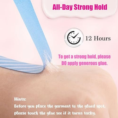 MIILYE Body Adhesive Roll-On for Skin & Clothing – 2.54 Oz Sweat Resistant, Water Wash Off Fashion Adhesive for Dancers, Socks, Stockings, Leotards, Bras, Wigs, Costumes