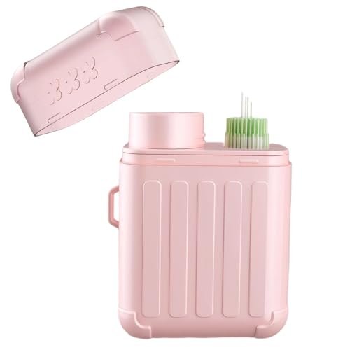 Piercing Cleaning Kit – Earring Hole Cleaner with 240 Disposable Floss & 15ml Solution for Aftercare (Pink) - görsel 2