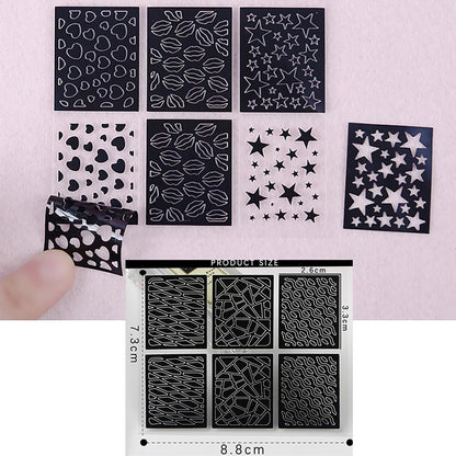 144-Piece Reusable Nail Stencils Set - 72 Unique Designs for DIY French Tip Guides & Manicure Decals at Home