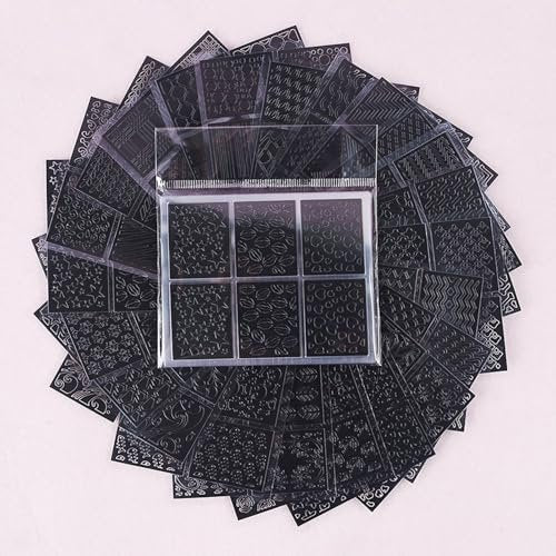 144-Piece Reusable Nail Stencils Set - 72 Unique Designs for DIY French Tip Guides & Manicure Decals at Home - görsel 14