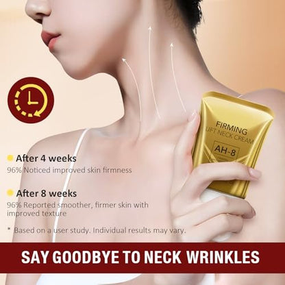 WLCTJIAYOU AH-8 Firming Neck Cream with Roller - Anti-Aging Moisturizer for Neck & Chest - Lifts, Tightens, Deeply Hydrates, Reduces Fine Lines & Wrinkles - For Crepey, Sagging Skin - 4.23 fl.oz