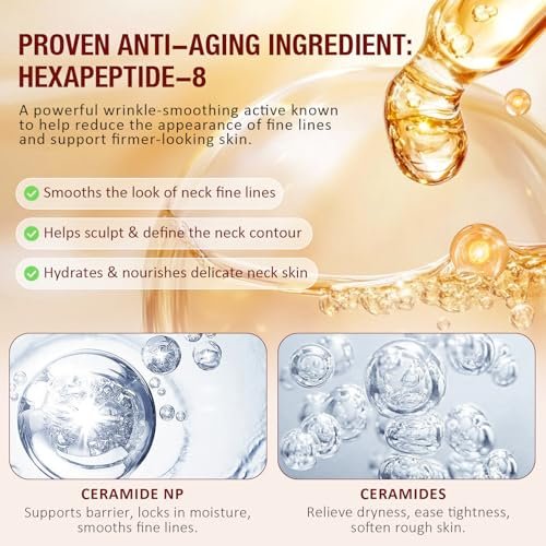 WLCTJIAYOU AH-8 Firming Neck Cream with Roller - Anti-Aging Moisturizer for Neck & Chest - Lifts, Tightens, Deeply Hydrates, Reduces Fine Lines & Wrinkles - For Crepey, Sagging Skin - 4.23 fl.oz - görsel 10