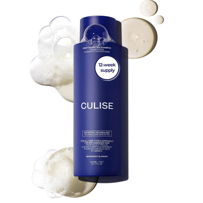 CULISE Korean Hydrating Shampoo for Dry Damaged Color Treated Hair - Moisturizing Shampoo with Rice Water, Probiotics, Argan Oil, Hyaluronic Acid - Sulfate Free, Color Safe for Curly, Wavy Hair & Sensitive Scalp Avelisse