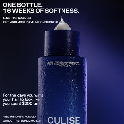CULISE Korean Hydrating Conditioner for Dry, Damaged, Color-Treated Hair – Rice Ferment, Hyaluronic Acid, Shea Butter, Sulfate-Free, Color Safe, 8.11 Fl Oz Avelisse