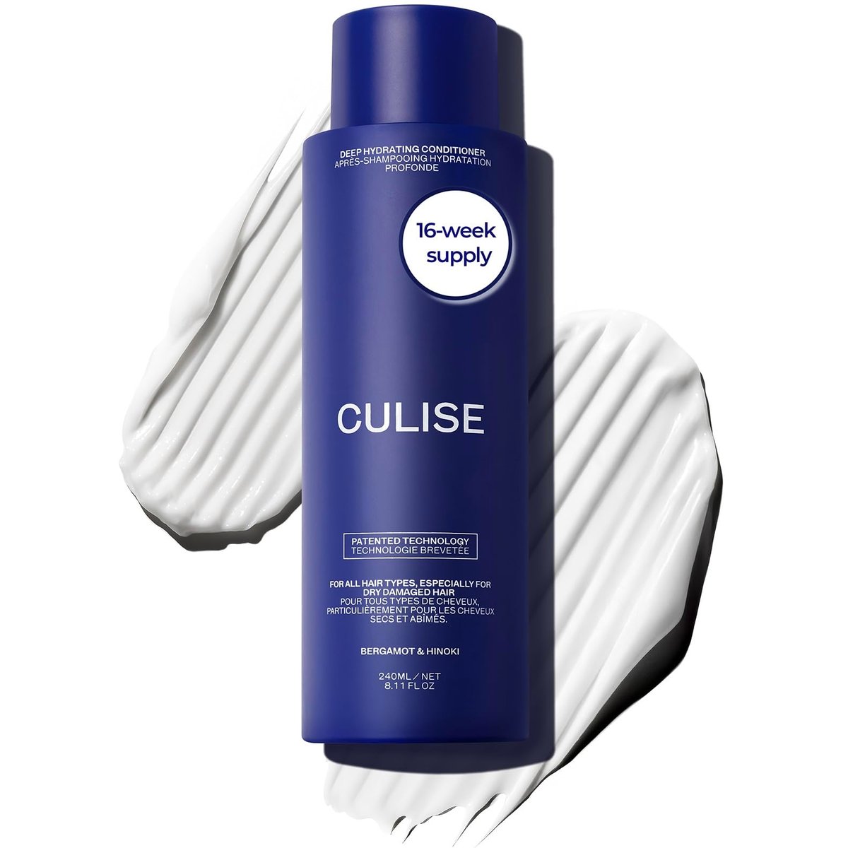 CULISE Korean Hydrating Conditioner for Dry, Damaged, Color-Treated Hair – Rice Ferment, Hyaluronic Acid, Shea Butter, Sulfate-Free, Color Safe, 8.11 Fl Oz Avelisse