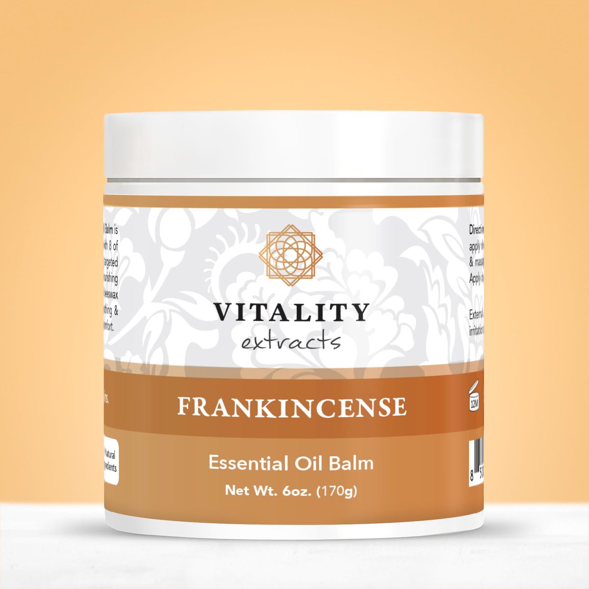 Vitality Extracts Frankincense Balm - 6oz, Boswellia Serrata, Beeswax, Olive Oil, Moisturizer for Dry, Cracked Skin, All Skin Types Avelisse